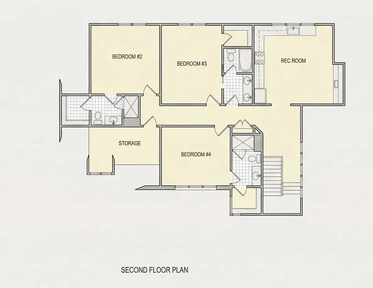 Antras Aukštas 22 – Namo projektas su mansarda 398 m², 4 Miegamieji — 43606R