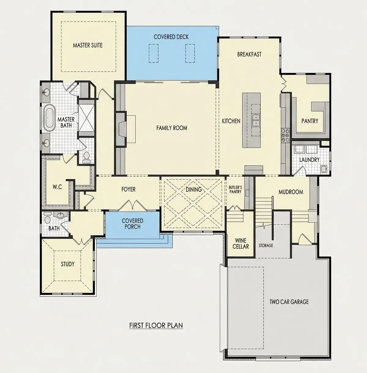 Pirmas Aukštas 21 – Namo projektas su mansarda 398 m², 4 Miegamieji — 43606R