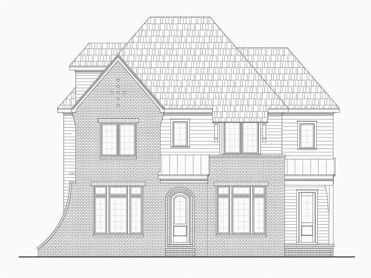 Fasadai 16 – Dviejų aukštų namo projektas 409 m², 5 Miegamieji — 30387R