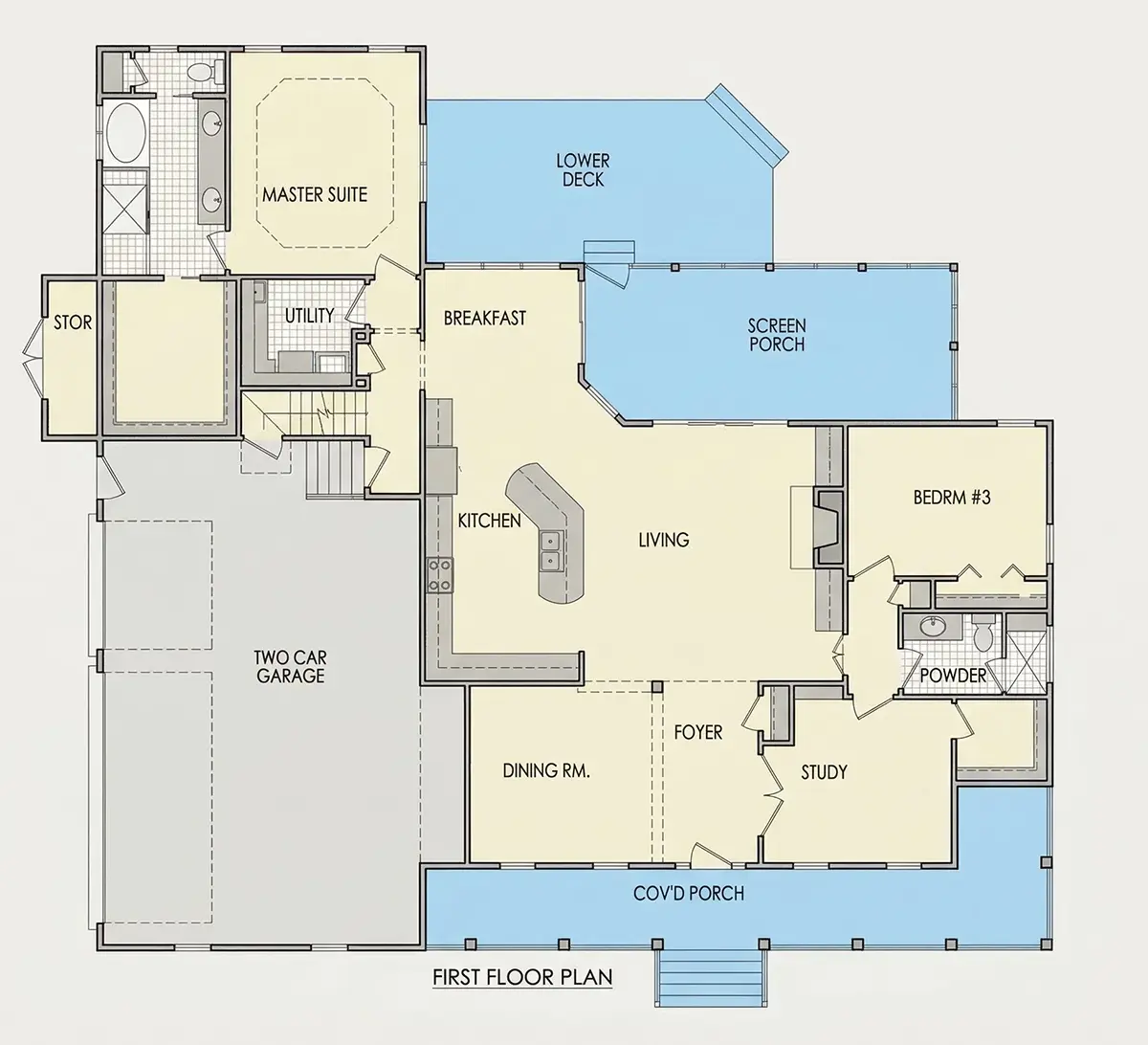 Pirmas Aukštas 11 – Namo projektas su mansarda 283 m², 2 Miegamieji — 79515R