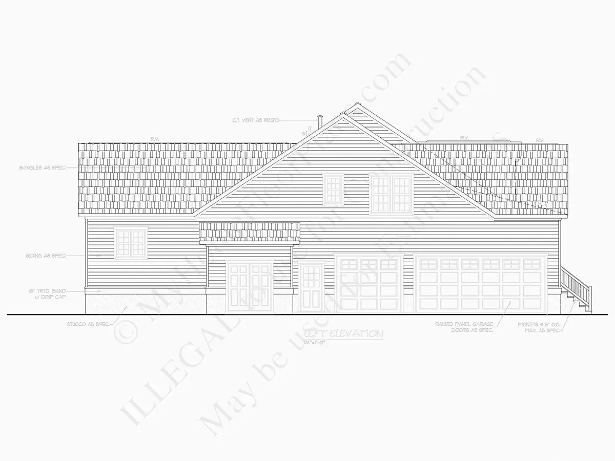Fasadai 9 – Namo projektas su mansarda 283 m², 2 Miegamieji — 79515R