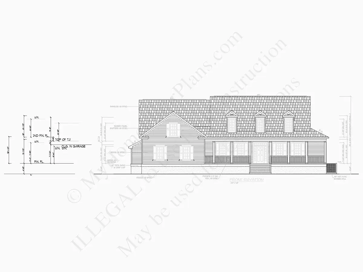 Fasadai 7 – Namo projektas su mansarda 283 m², 2 Miegamieji — 79515R