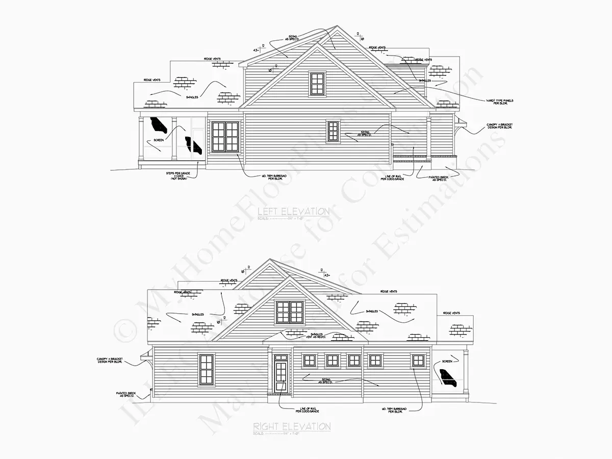 Fasadai 9 – Namo projektas su mansarda 329 m², 4 Miegamieji — 45616R