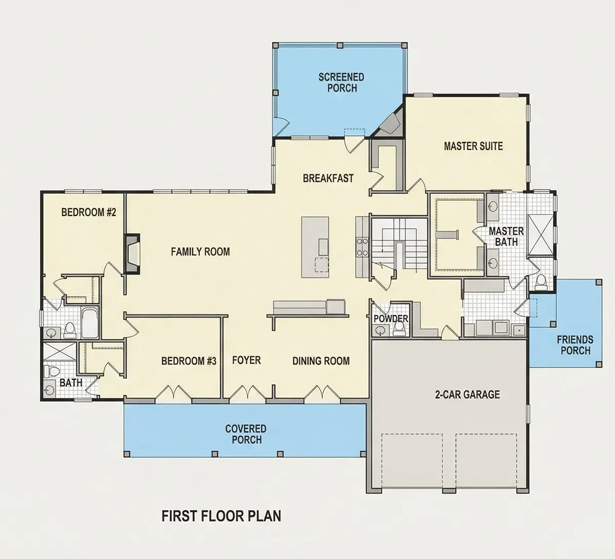 Pirmas Aukštas 10 – Namo projektas su mansarda 329 m², 4 Miegamieji — 45616R