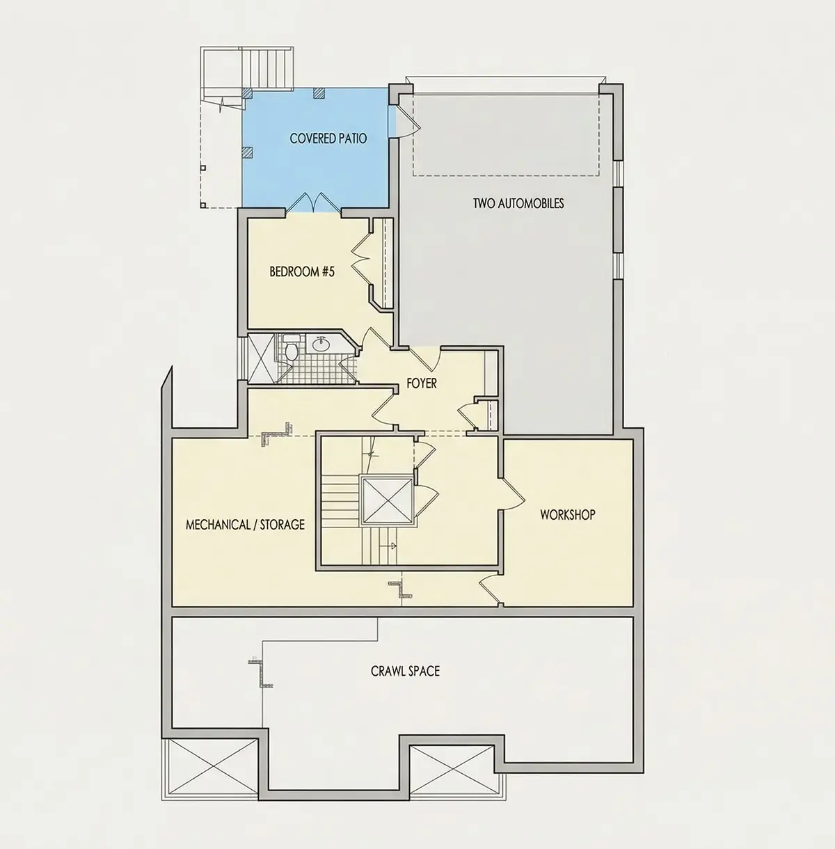 Rūsys 18 – Dviejų aukštų namo projektas 530 m², 5 Miegamieji — 26217R