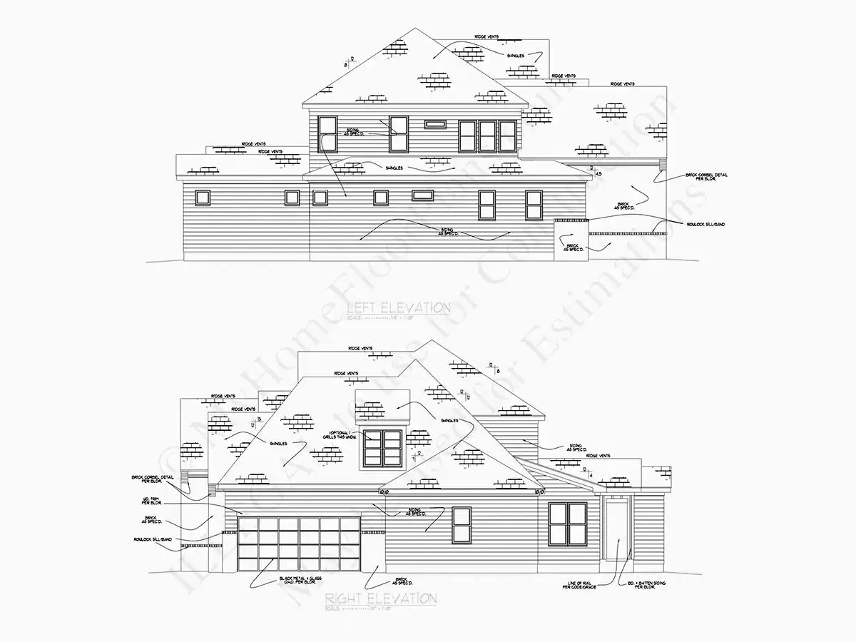 Fasadai 11 – Dviejų aukštų namo projektas 375 m², 4 Miegamieji — 32038R