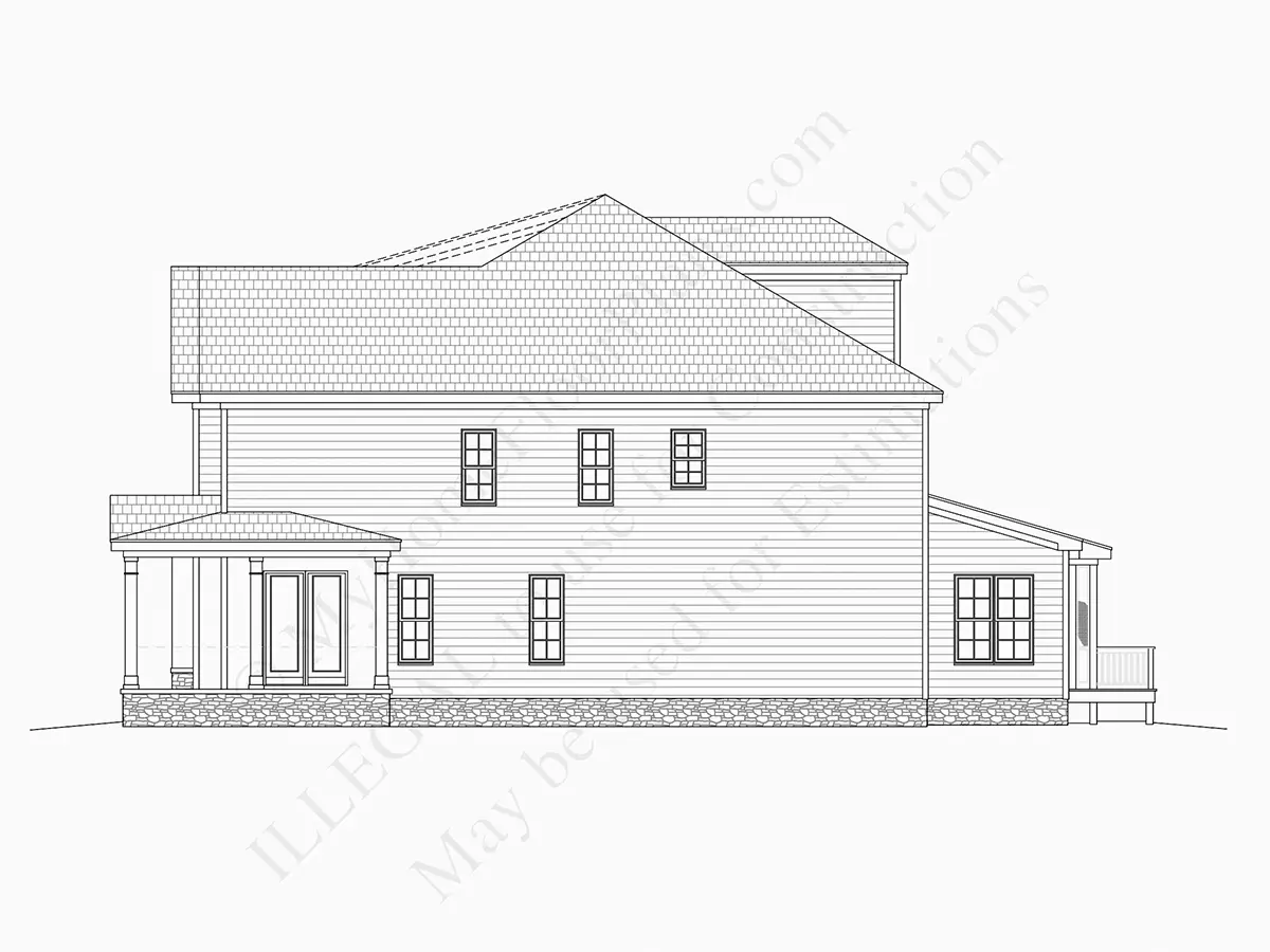 Fasadai 14 – Dviejų aukštų namo projektas 454 m², 5 Miegamieji — 78053R