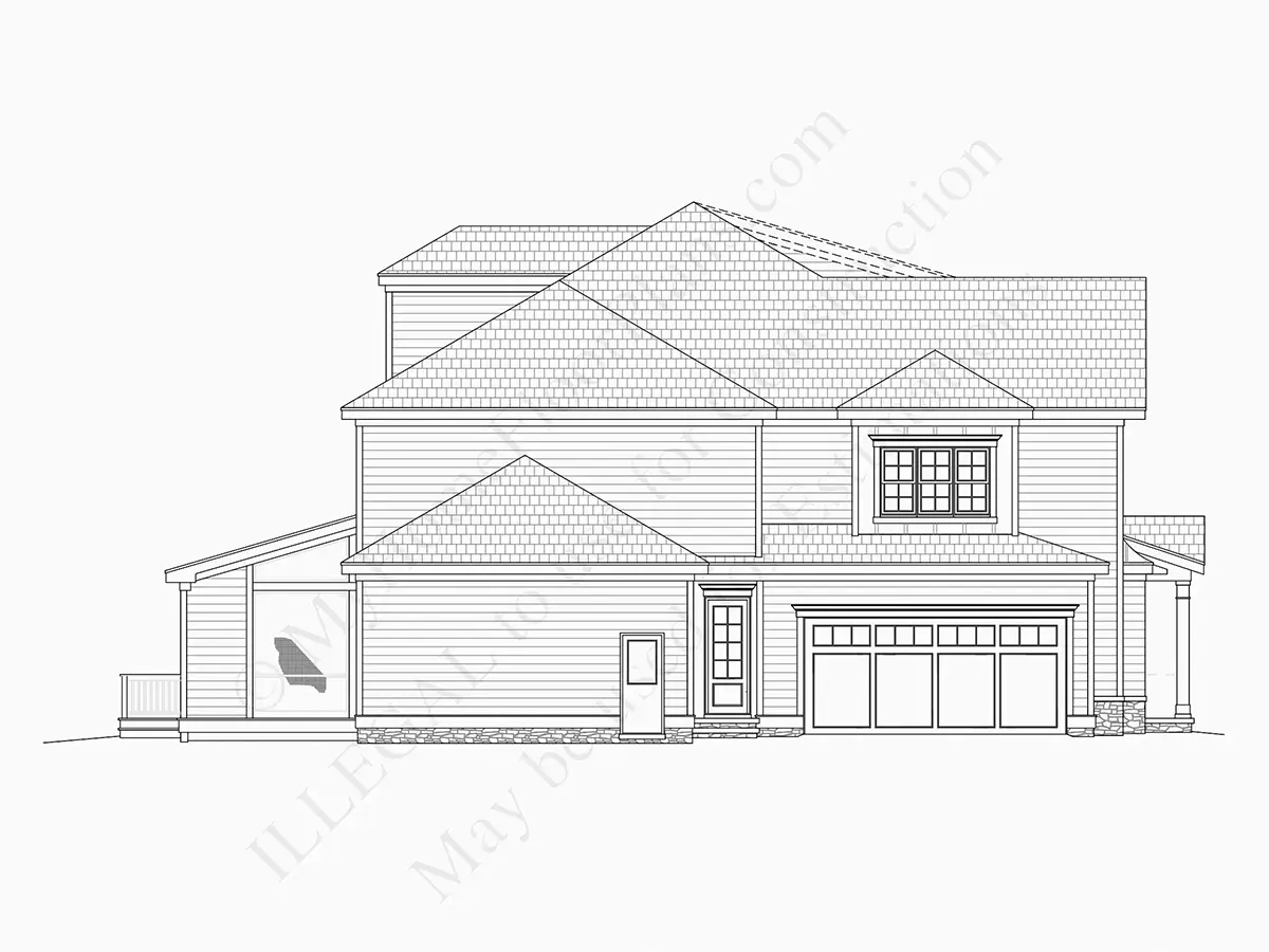 Fasadai 15 – Dviejų aukštų namo projektas 454 m², 5 Miegamieji — 78053R