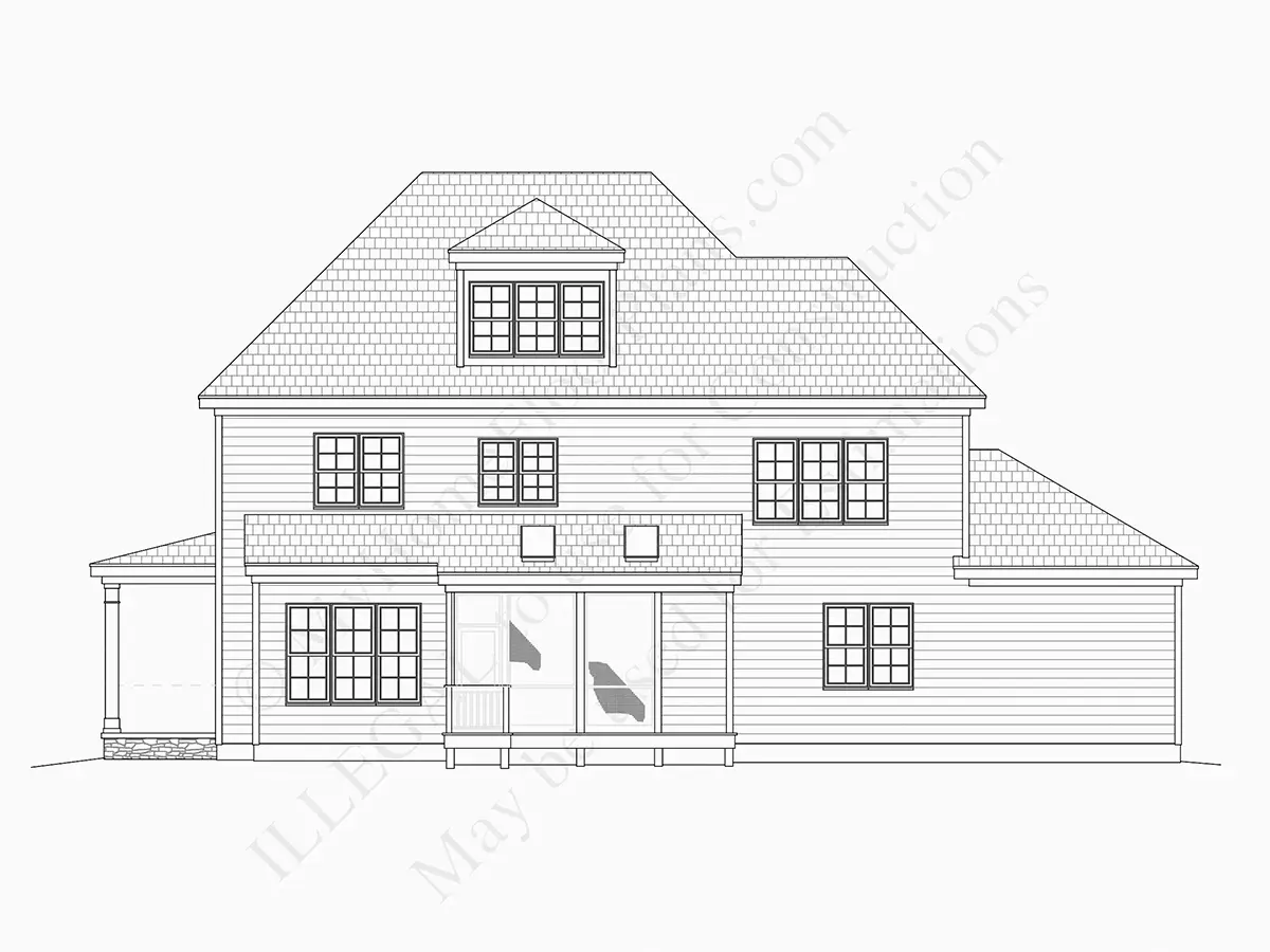 Fasadai 13 – Dviejų aukštų namo projektas 454 m², 5 Miegamieji — 78053R