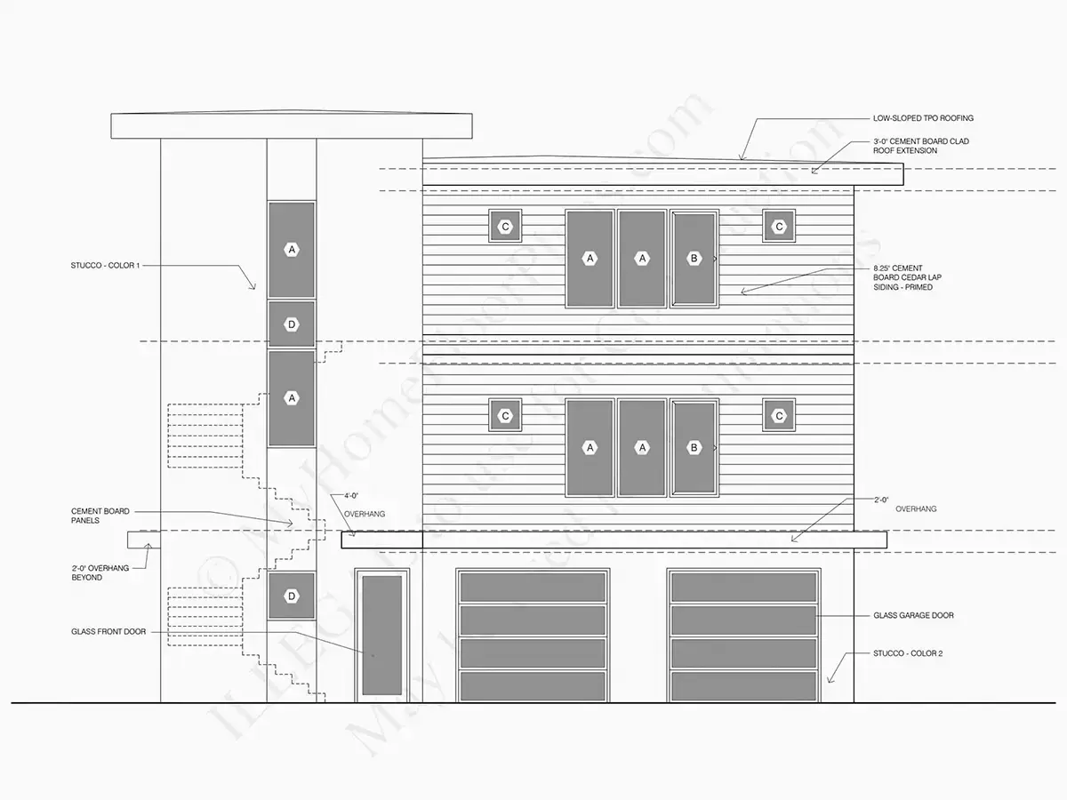 Fasadai 20 – Trijų aukštų namo projektas 351 m², 5 Miegamieji — 70598R