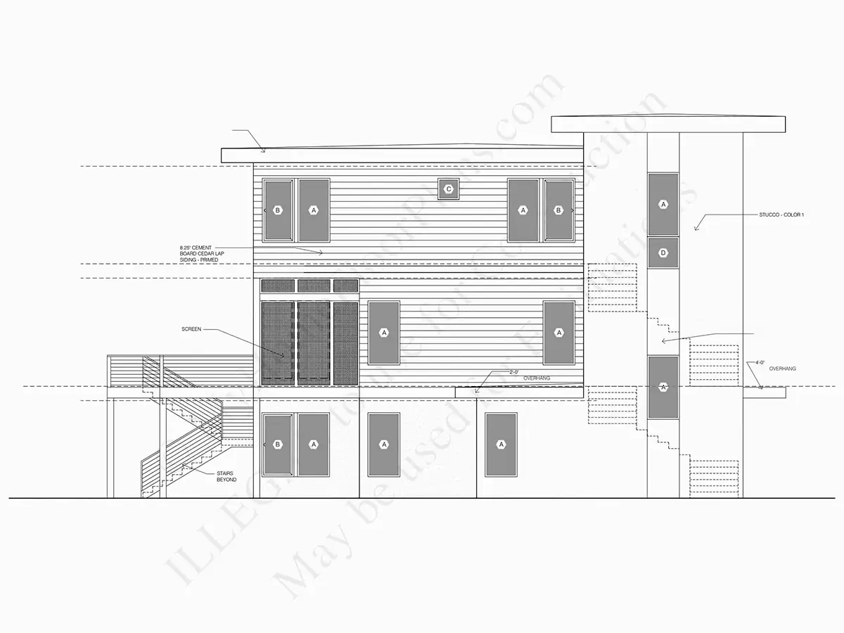 Fasadai 21 – Trijų aukštų namo projektas 351 m², 5 Miegamieji — 70598R