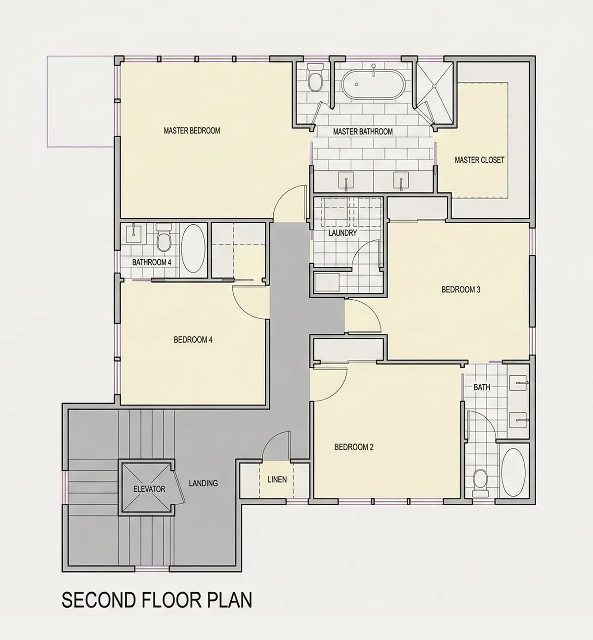 Antras Aukštas 26 – Trijų aukštų namo projektas 351 m², 5 Miegamieji — 70598R