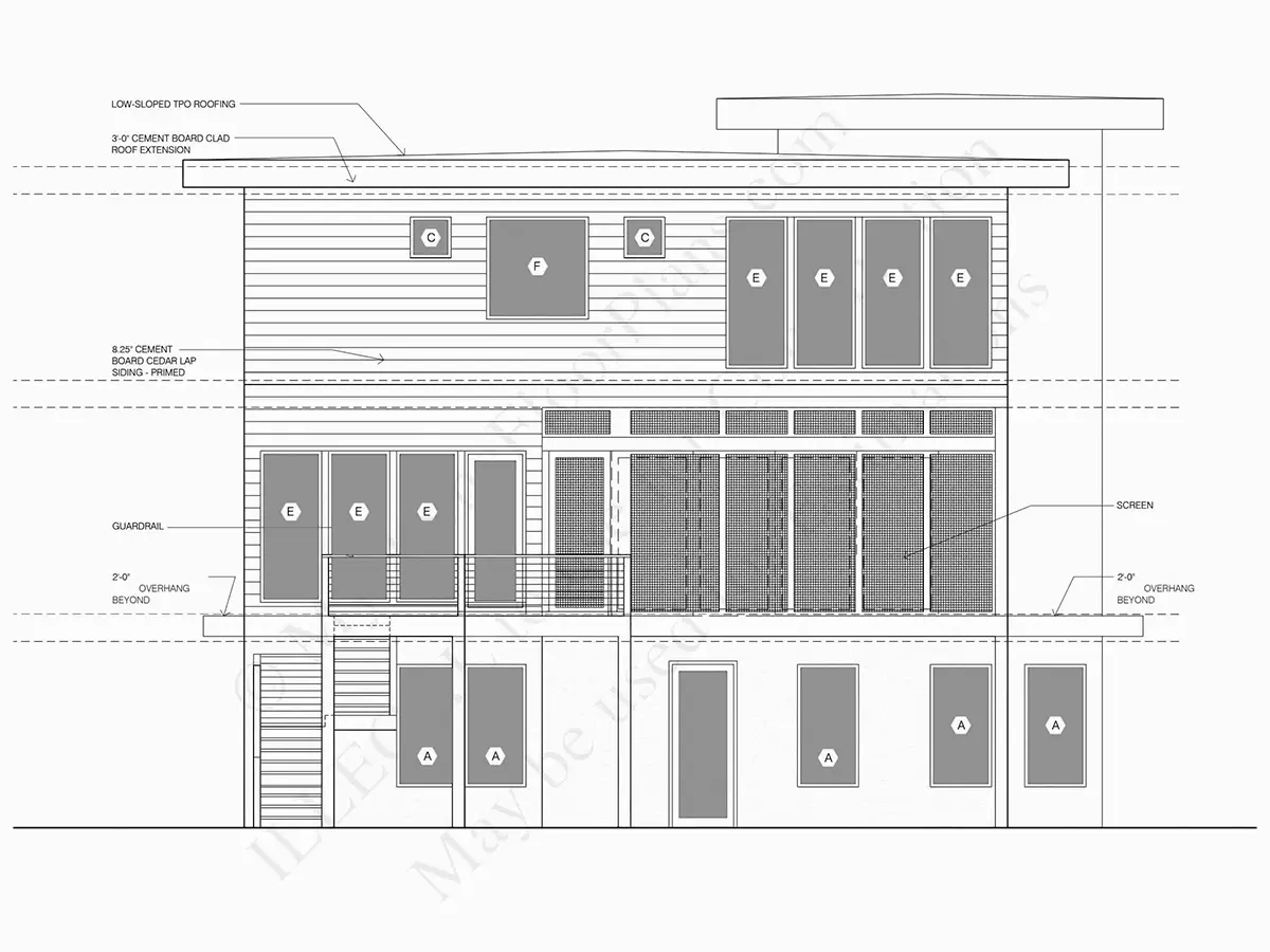 Fasadai 22 – Trijų aukštų namo projektas 351 m², 5 Miegamieji — 70598R