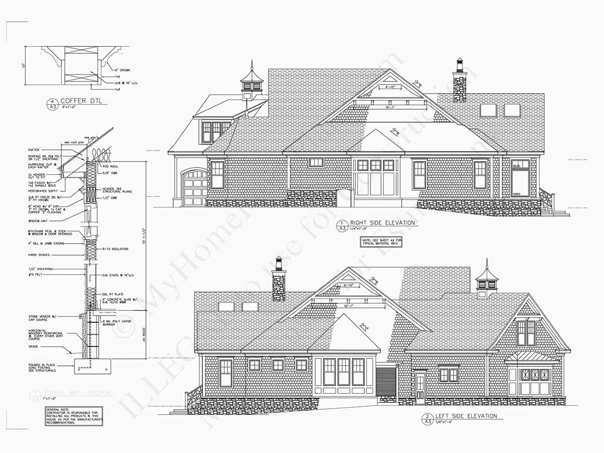 Fasadai 8 – Vieno aukšto namo projektas 400 m², 4 Miegamieji — 98458R