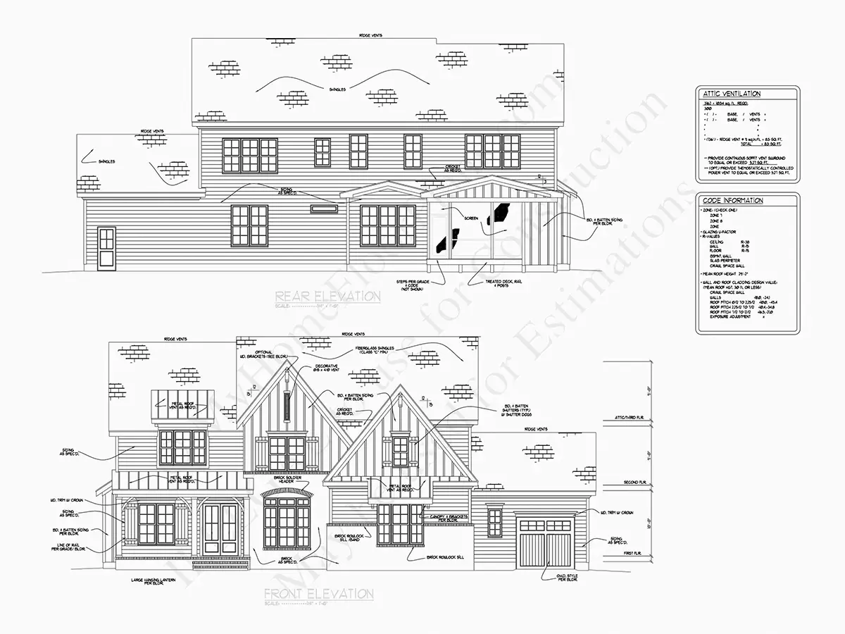 Fasadai 20 – Dviejų aukštų namo projektas 372 m², 4 Miegamieji — 76809R