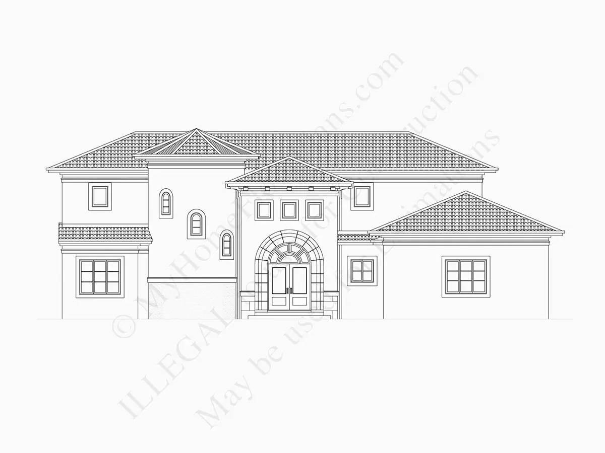 Fasadai 8 – Dviejų aukštų namo projektas 448 m², 5 Miegamieji — 64737R