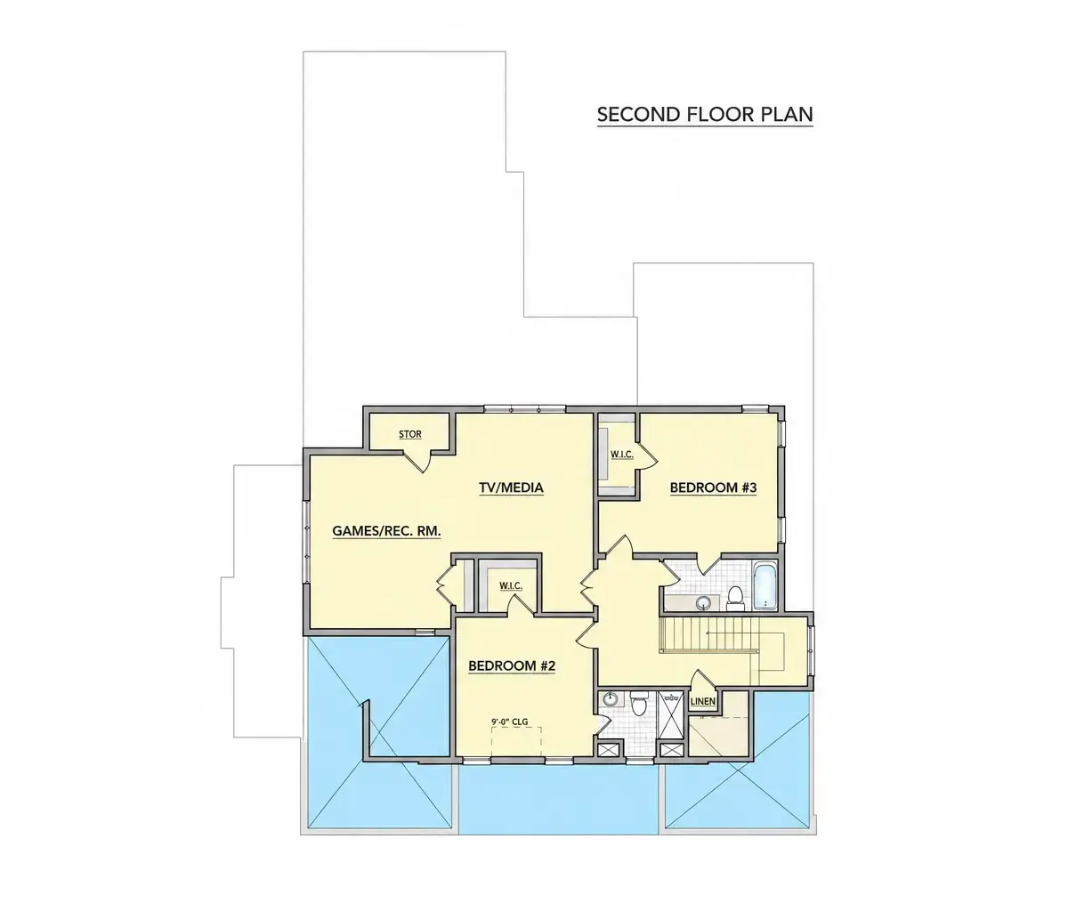 Antras Aukštas 25 – Dviejų aukštų namo projektas 351 m², 4 Miegamieji — 93928R