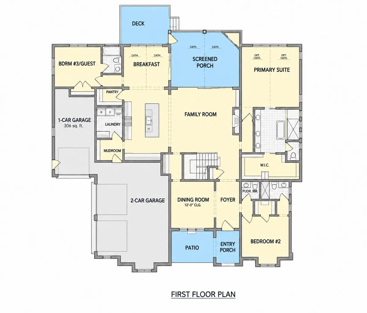 Pirmas Aukštas 20 – Dviejų aukštų namo projektas 360 m², 5 Miegamieji — 82075R