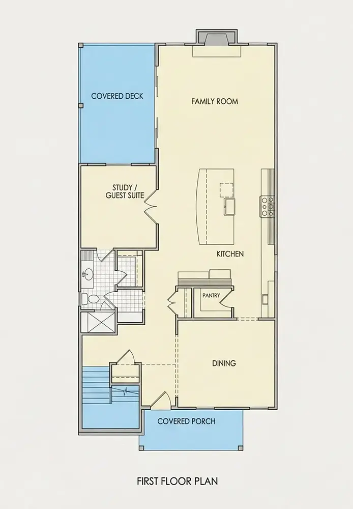 Pirmas Aukštas 20 – Dviejų aukštų namo projektas 331 m², 5 Miegamieji — 96187R