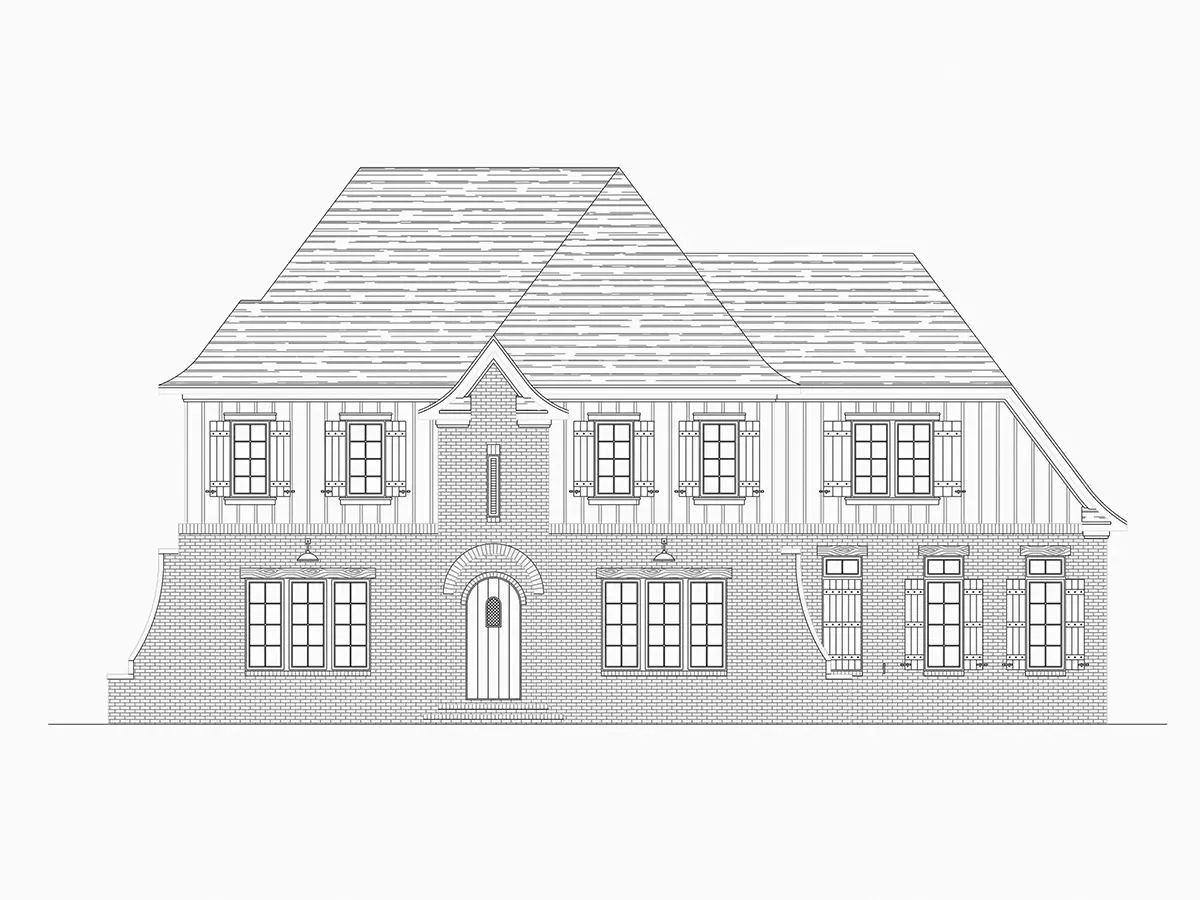 Fasadai 21 – Dviejų aukštų namo projektas 433 m², 4 Miegamieji — 51188R