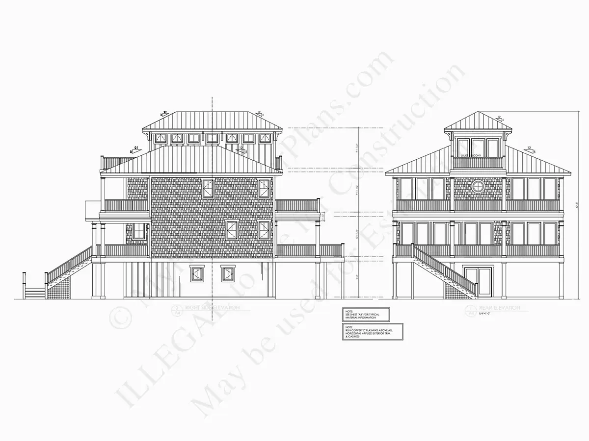 Fasadai 6 – Trijų aukštų namo projektas 249 m², 4 Miegamieji — 53827R
