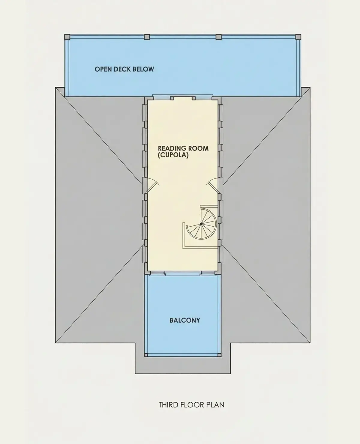 Trečias Aukštas 10 – Trijų aukštų namo projektas 249 m², 4 Miegamieji — 53827R