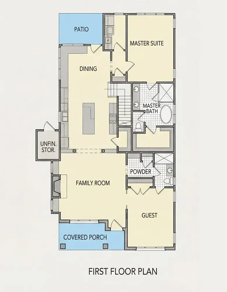 Pirmas Aukštas 20 – Namo projektas su mansarda 235 m², 4 Miegamieji — 88702R