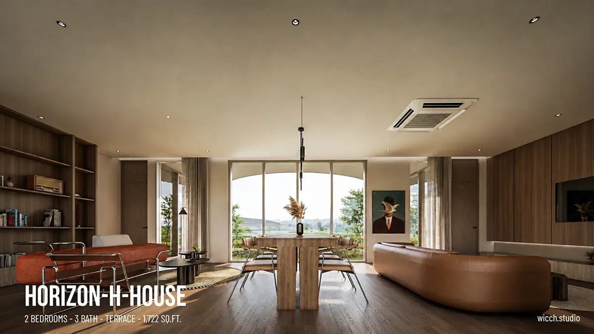 Vieno aukšto namo projektas 160 m²: 2 Miegamieji, Darbo kambarys, 3 Vonios, be Garažo