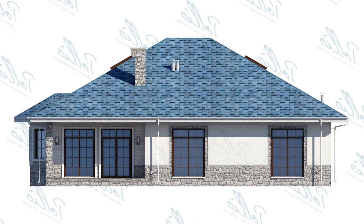 Namo projektas su mansarda 164 m²: 4 Miegamieji, Darbo kambarys, 3 Vonios, Atvira virtuvė, be Garažo