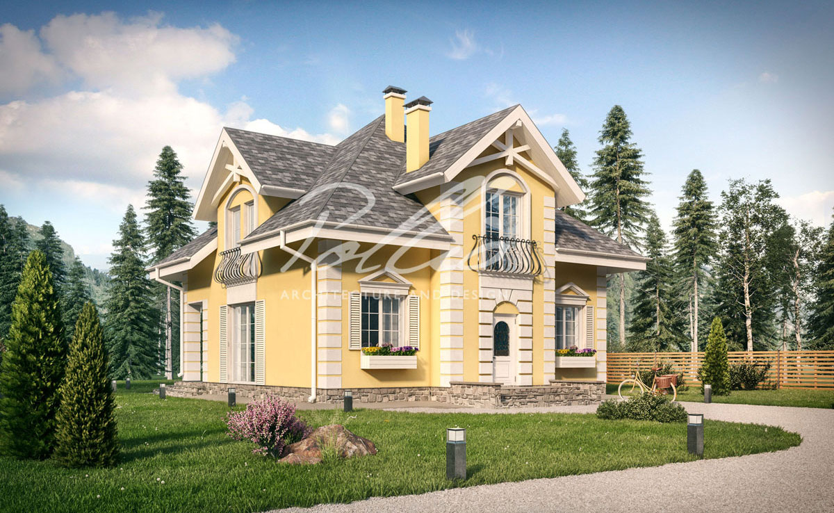 Namo projektas su mansarda 170 m²: 4 Miegamieji, 4 Vonios, Atvira virtuvė, be Garažo