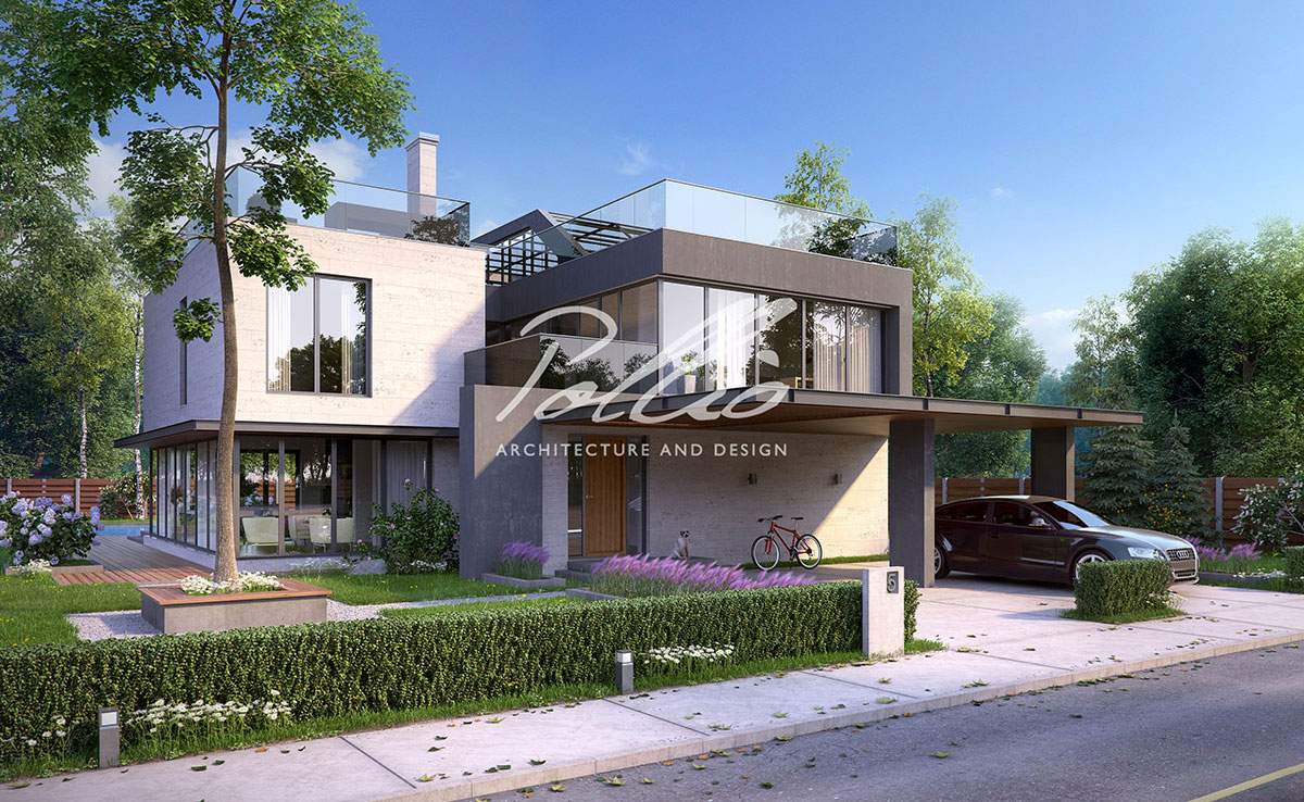 Trijų aukštų namo projektas 338 m²: 4 Miegamieji, Darbo kambarys, 4 Vonios, be Garažo