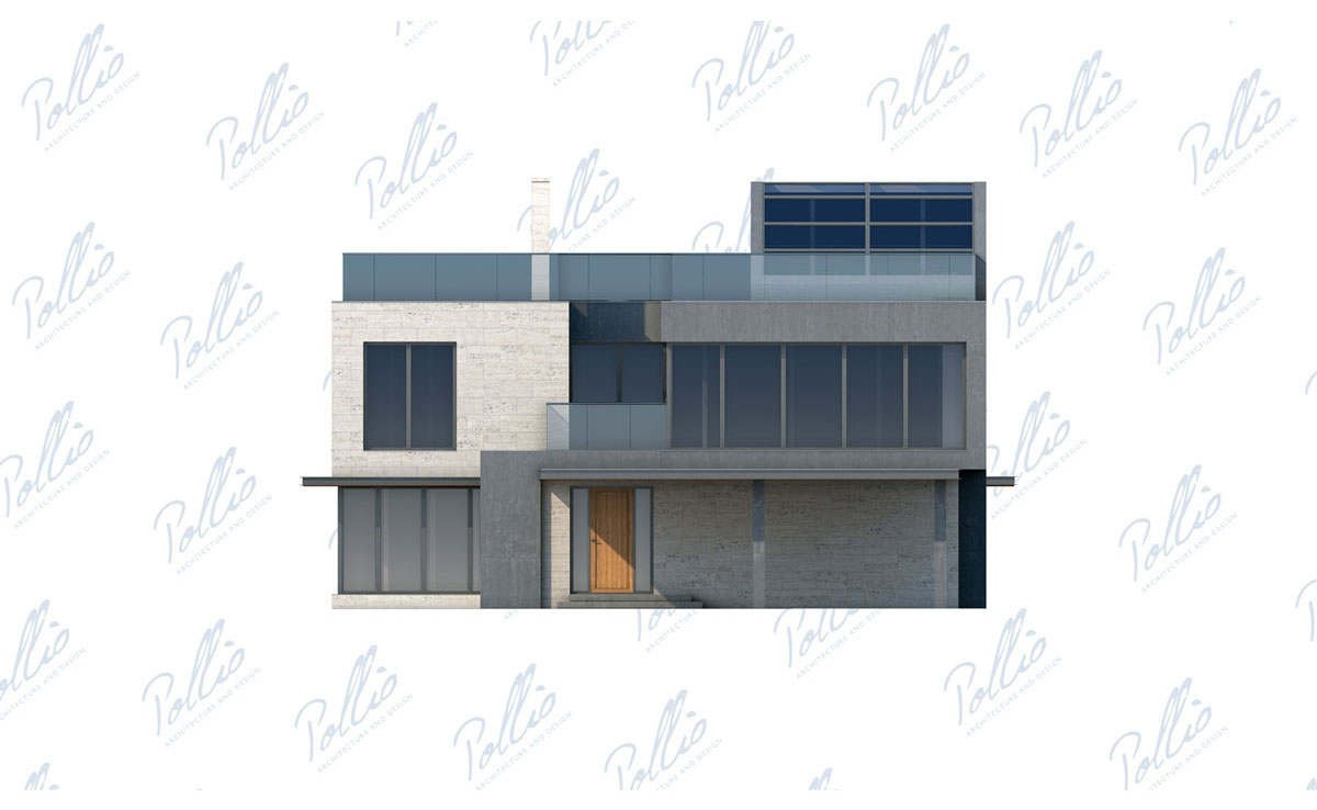 Trijų aukštų namo projektas 338 m²: 4 Miegamieji, Darbo kambarys, 4 Vonios, be Garažo