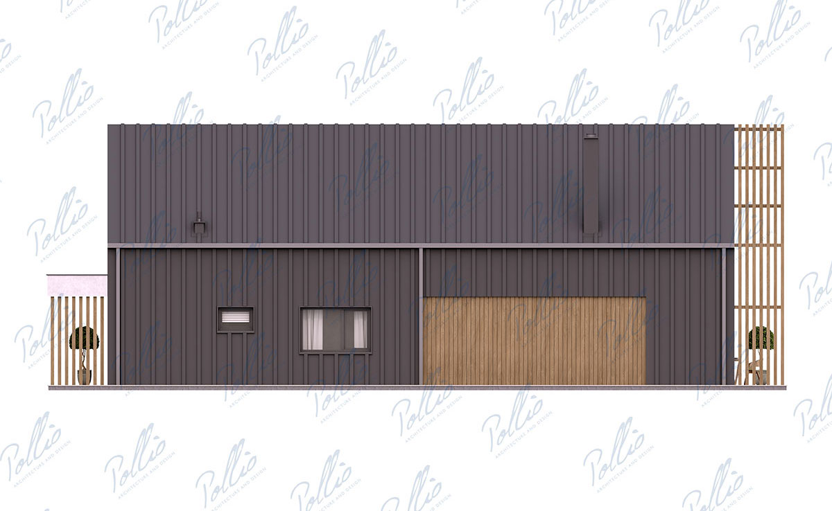 Namo projektas su mansarda 195 m²: 4 Miegamieji, 2 Vonios, Atvira virtuvė, be Garažo