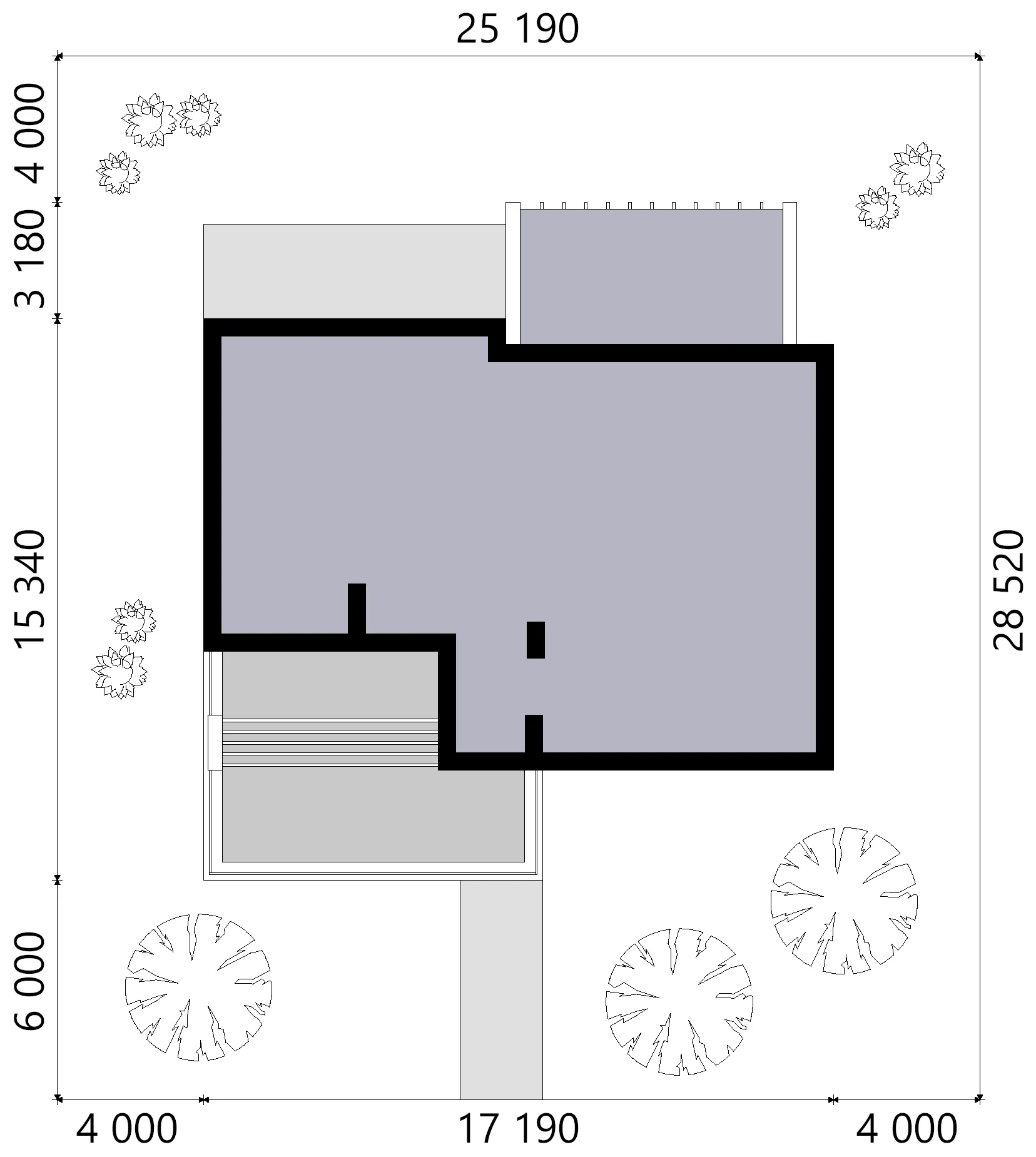 Dviejų aukštų namo projektas 329 m²: 5 Miegamieji, 3 Vonios, Atvira virtuvė, be Garažo