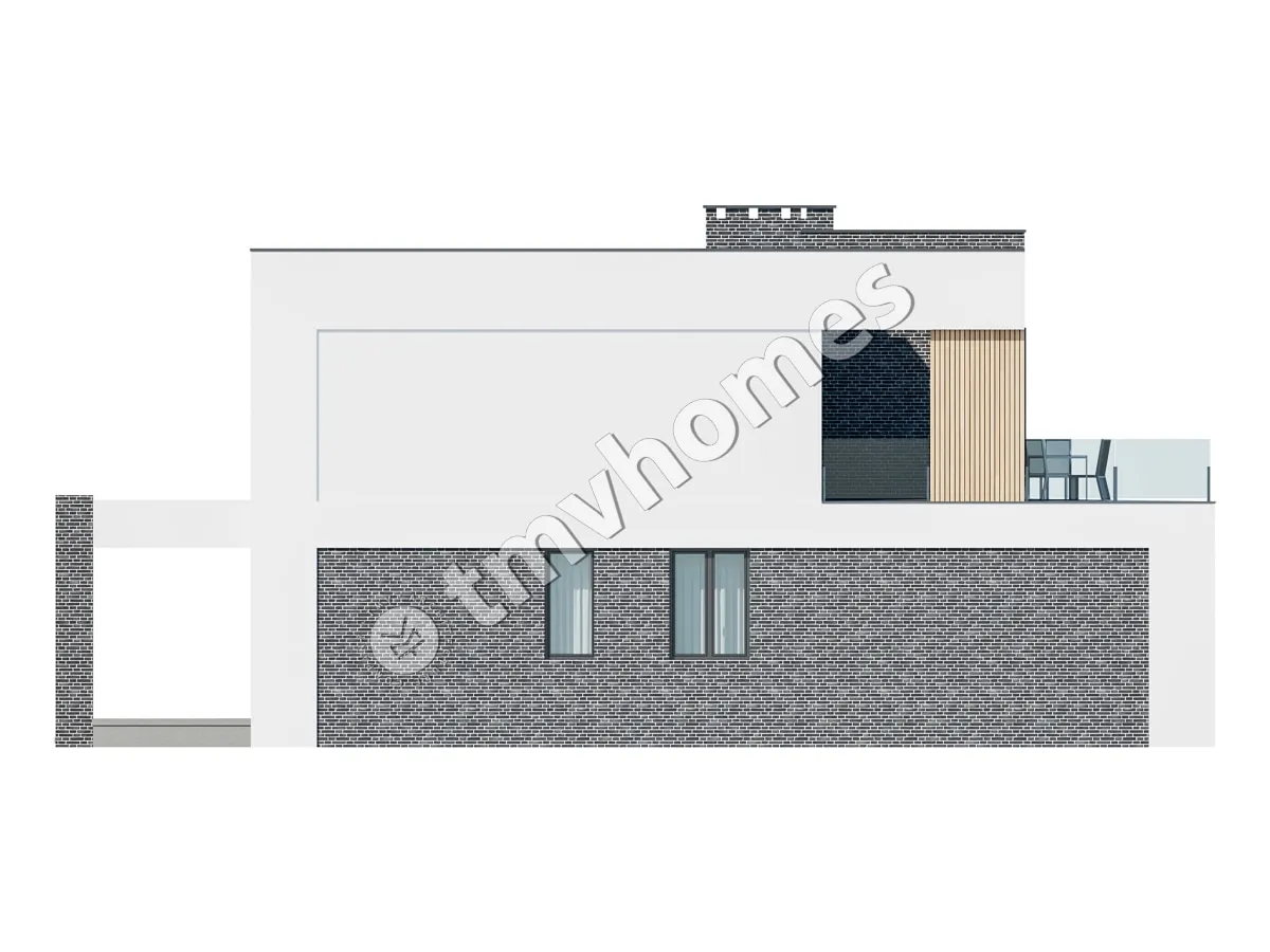 Dviejų aukštų namo projektas 329 m²: 5 Miegamieji, 3 Vonios, Atvira virtuvė, be Garažo