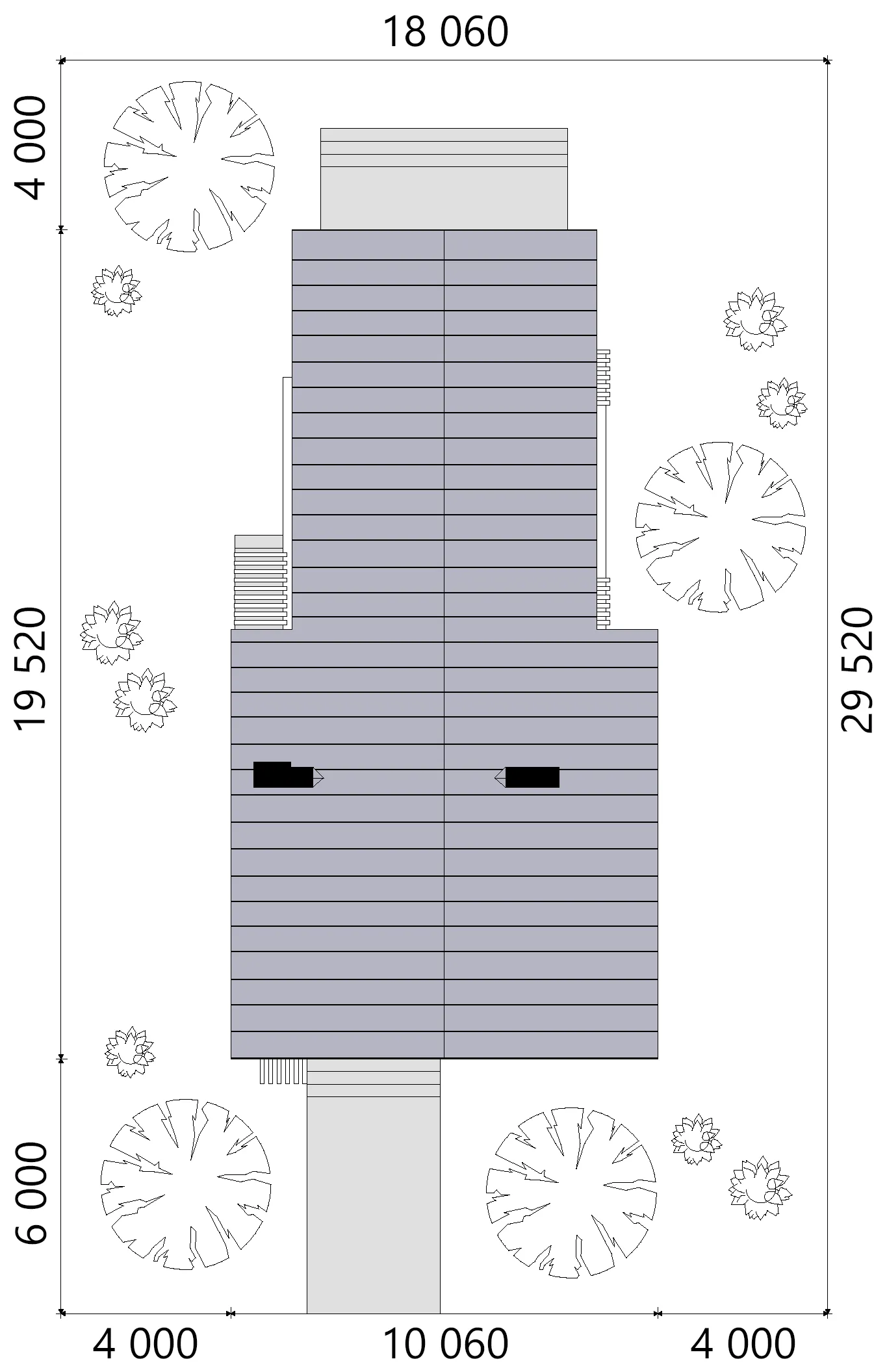 Namo projektas su mansarda 224 m²: 3 Miegamieji, Darbo kambarys, 3 Vonios, Atvira virtuvė, be Garažo