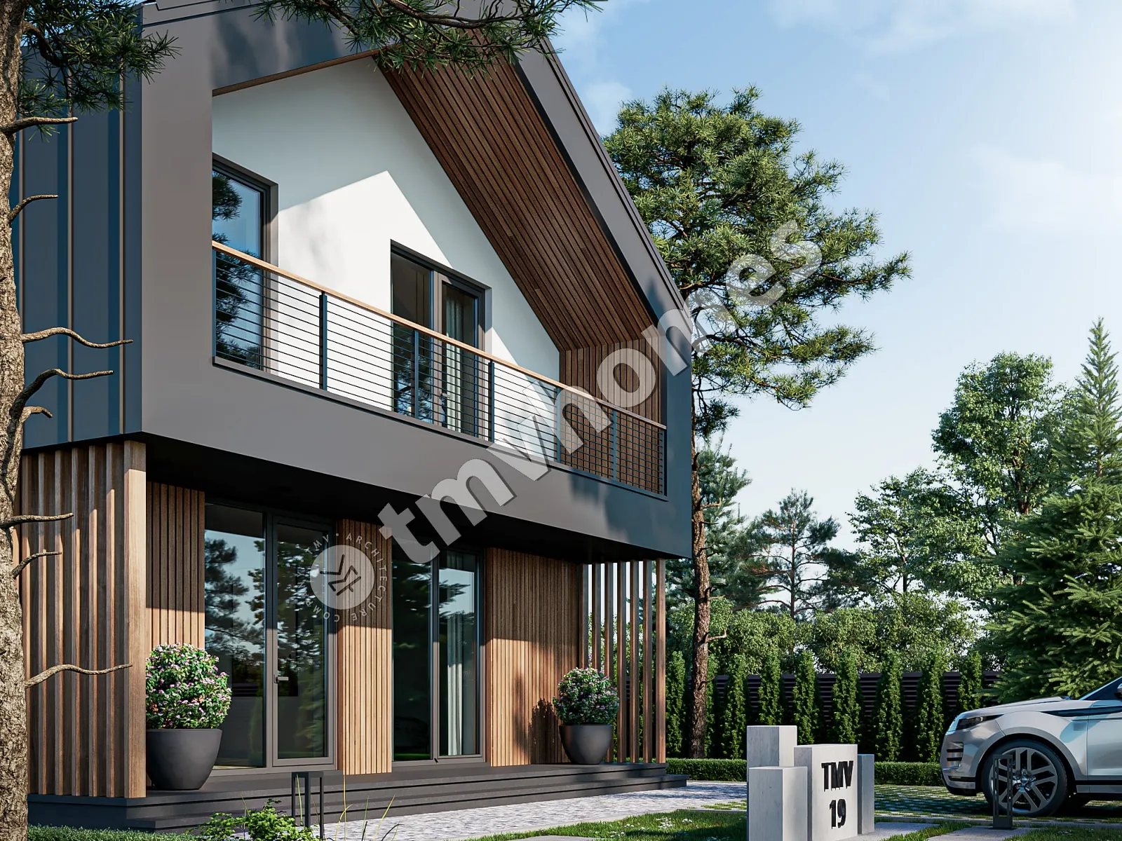 Namo projektas su mansarda 172 m²: 4 Miegamieji, 3 Vonios, Atvira virtuvė, be Garažo