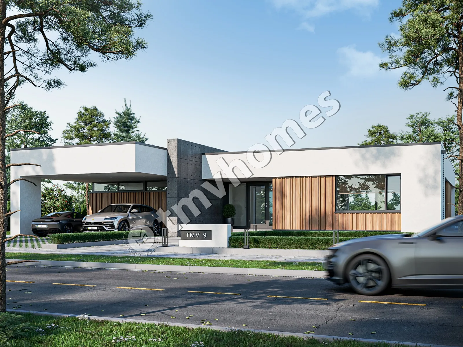 Vieno aukšto namo projektas 224 m²: 3 Miegamieji, 3 Vonios, Atvira virtuvė, be Garažo