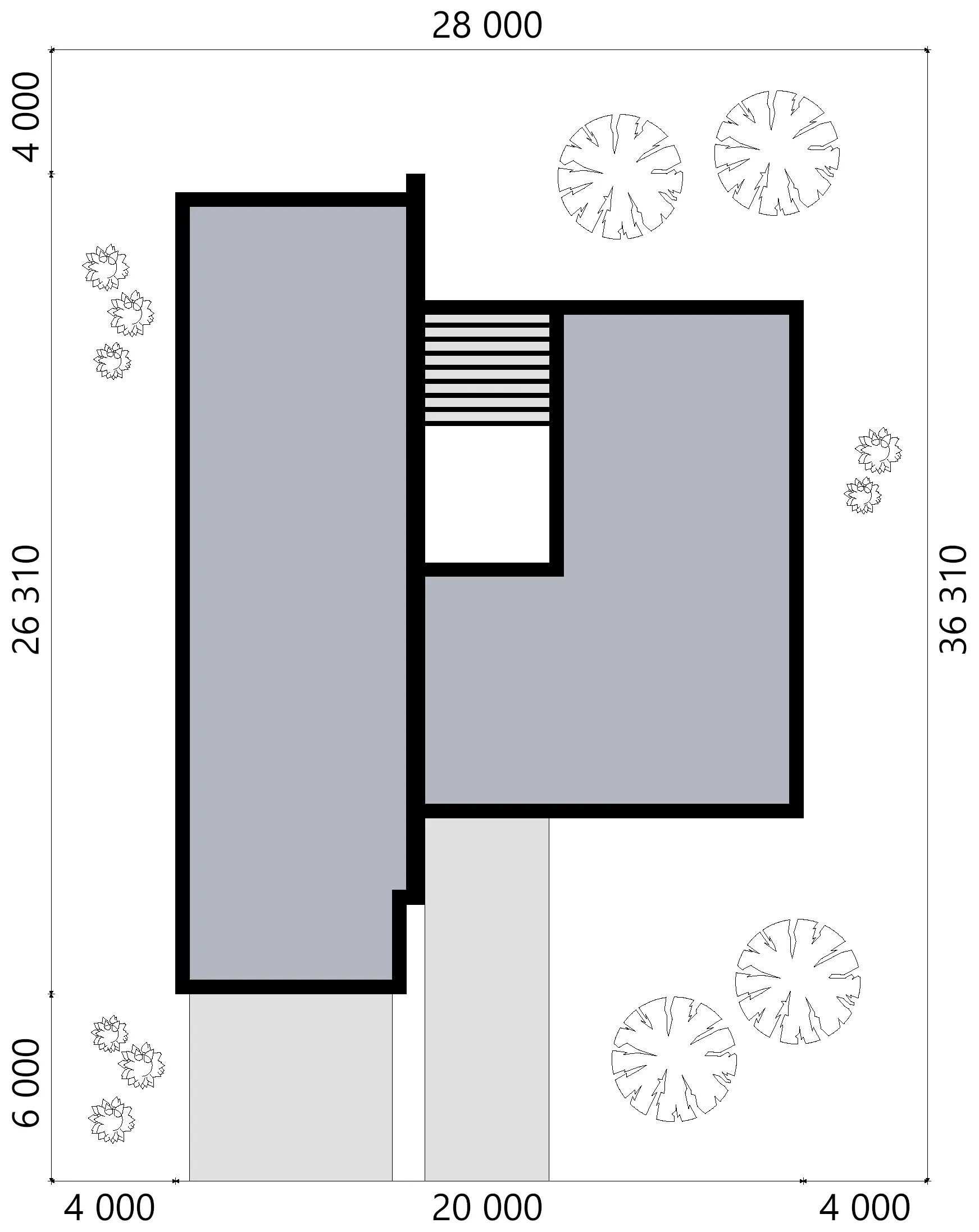 Vieno aukšto namo projektas 224 m²: 3 Miegamieji, 3 Vonios, Atvira virtuvė, be Garažo