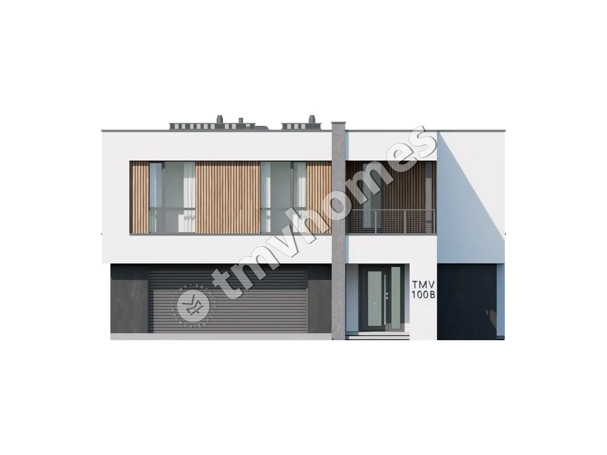 Dviejų aukštų namo projektas 337 m²: 4 Miegamieji, Darbo kambarys, 3 Vonios, Atvira virtuvė, Garažas
