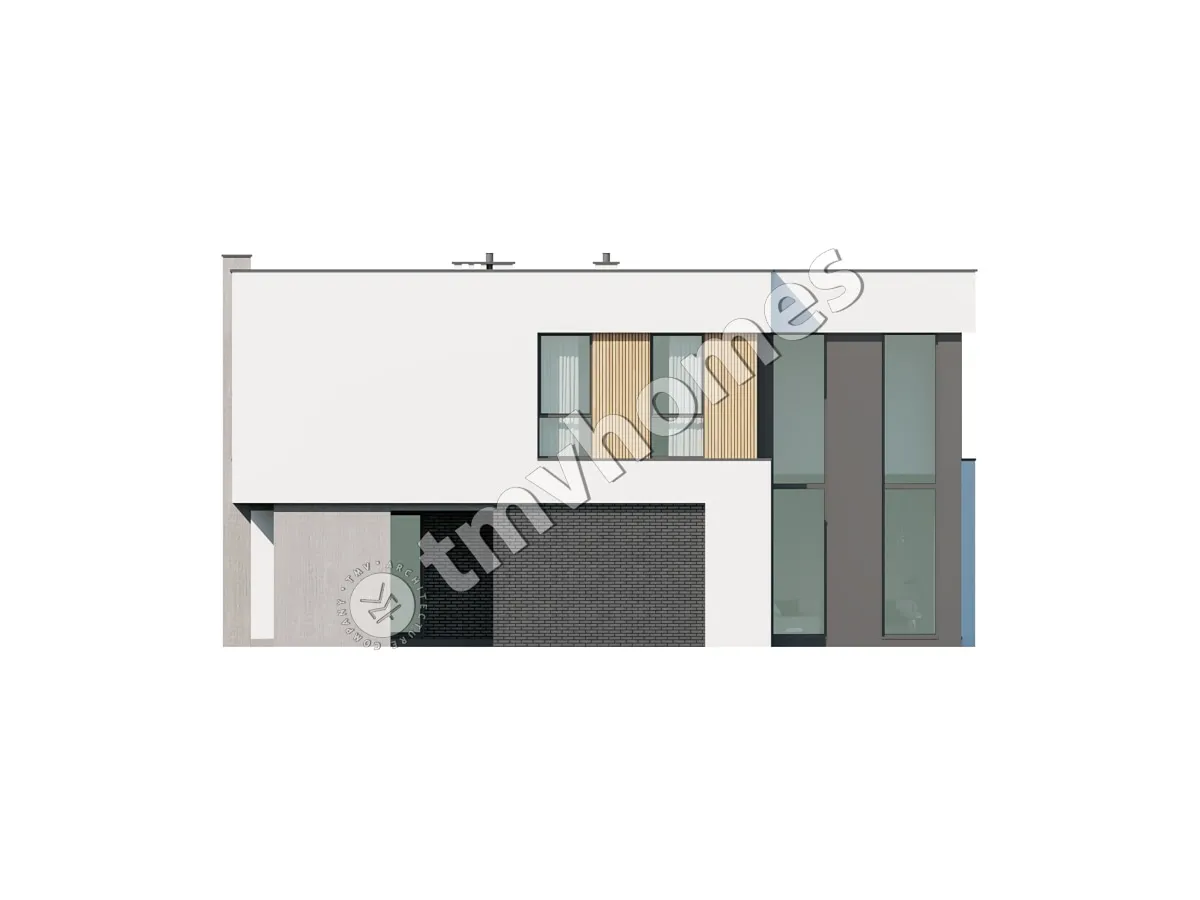 Dviejų aukštų namo projektas 363 m²: 5 Miegamieji, 4 Vonios, Atvira virtuvė, be Garažo