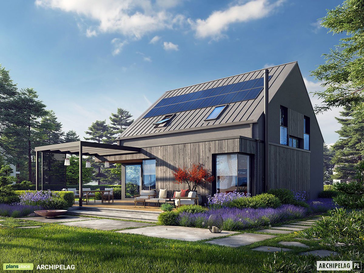 4-Bed, 1600 Sq Ft European Barnhouse Plan with Rear Porch