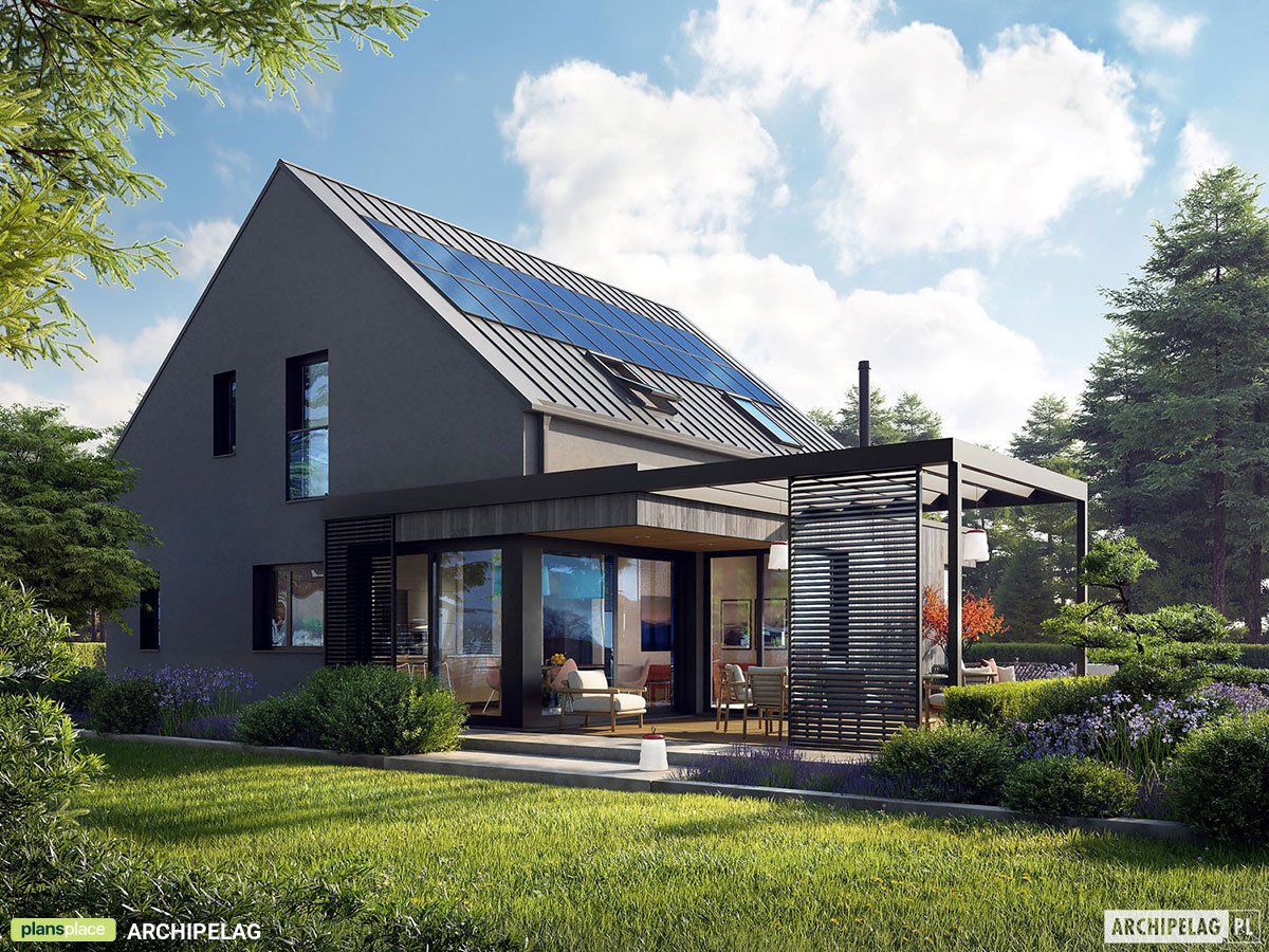 4-Bed, 1600 Sq Ft European Barnhouse Plan with Rear Porch