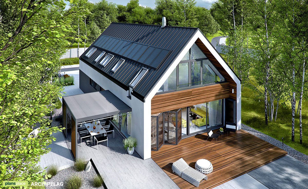 4-Bed, 2000 Sq Ft European Barndominium Plan with 2-Car Garage