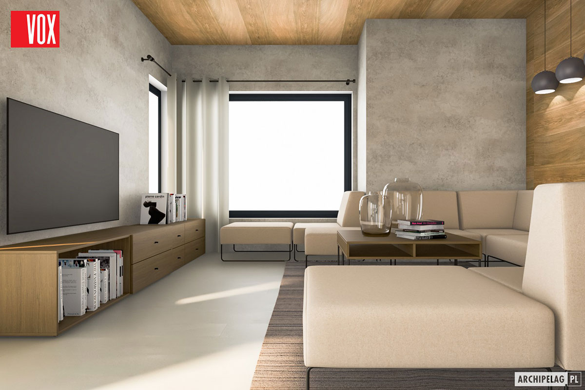 Single Floor Plan with Fireplace in Center of House and Garage