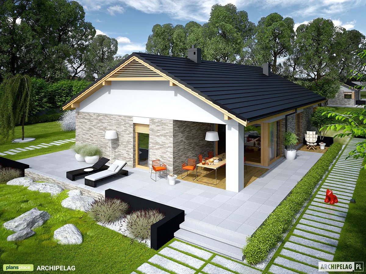 House Plan with Detached Garage and Fireplace in Master Bedroom