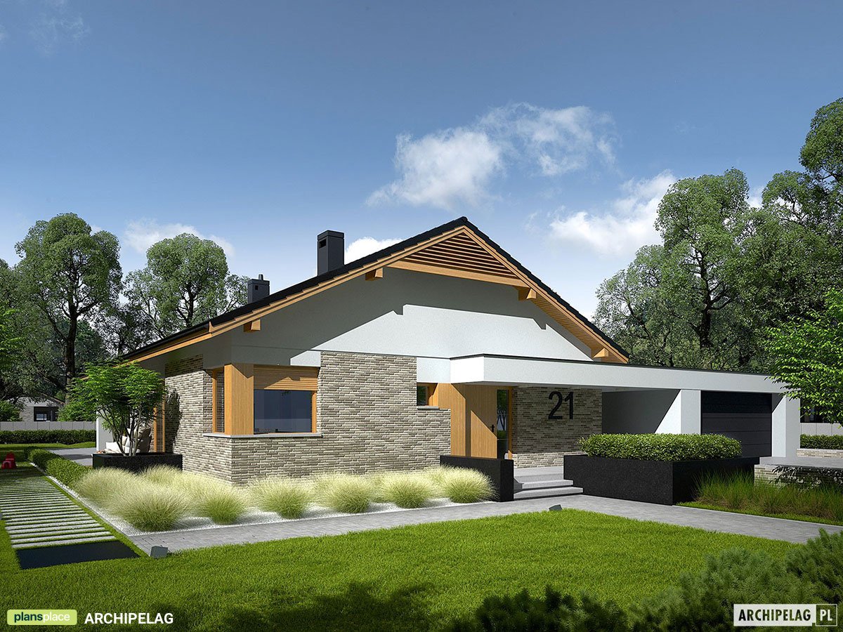 House Plan with Detached Garage and Fireplace in Master Bedroom