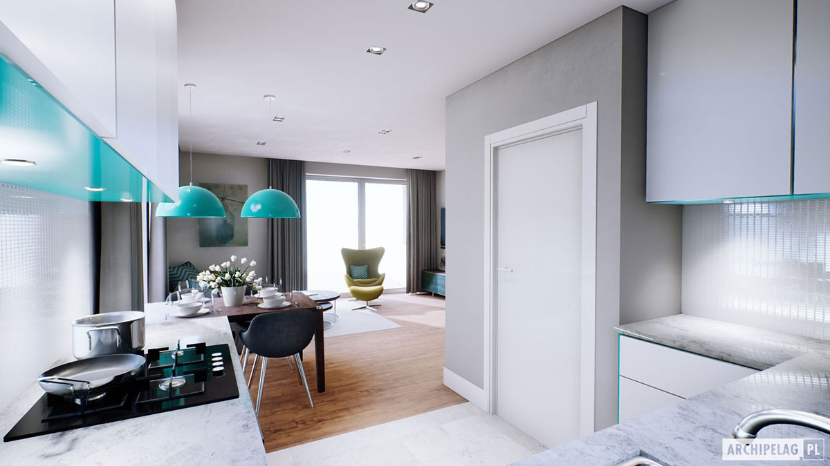 Small One Level European House Plan with 1-Car Garage