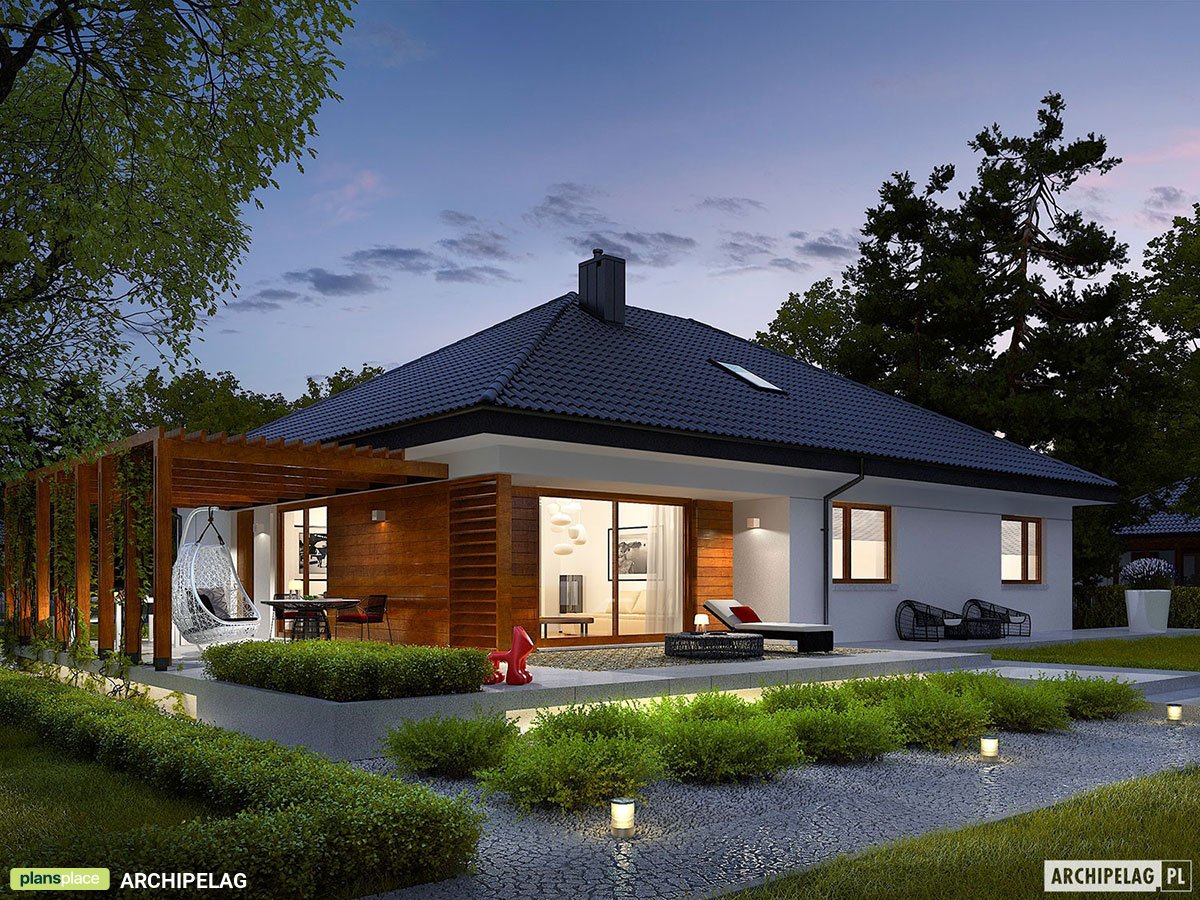 One Level House Plan with 2 Bedrooms and Bonus Room Upstairs