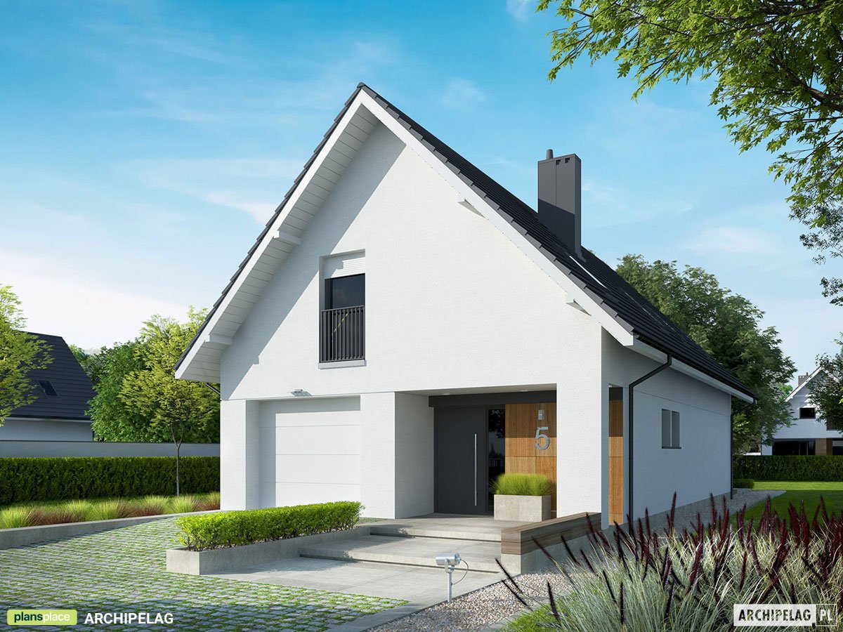 Namo projektas su mansarda 160 m²: 4 Miegamieji, 3 Vonios, Garažas